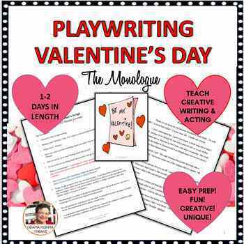 Preview of Emergency Substitute Lesson Valentines Day Creative Playwriting Monologue