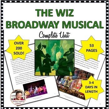 Preview of Broadway Musical Unit Study Guide The Wiz African American Futurism