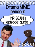 Drama - MIME handout for high school - viewing guide!