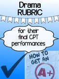 Drama - Major Project RUBRIC - CPT  (includes promo items)