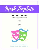 Drama Mask Template: Animals