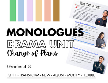 Preview of Drama Monologues Unit [Grades 4-8]