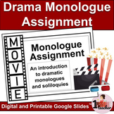 Drama | Movie Monologue Assignment | Elements of Drama | D