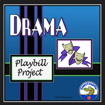 Preview of Drama Playbill Project with Easel Activity