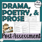 Drama Poetry and Prose Assessment | 4th Grade