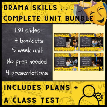 Preview of Drama Skills - Unit Bundle - Middle & high school - 2024 (130+ slides / no prep)