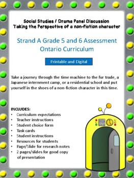 Preview of Drama & Social Studies Grade 5 and 6 Ontario Curriculum Assessment PDF
