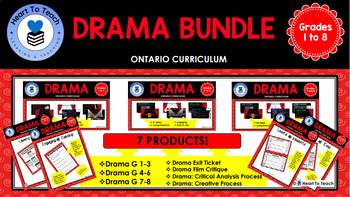 Preview of Drama Bundle (Grades 1 to 8, elements of drama, drama assessment and more)