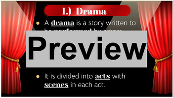 Preview of Drama Terms Lesson with Guided Notes