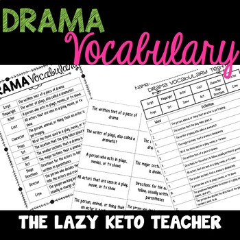 Preview of Drama Terms Vocabulary