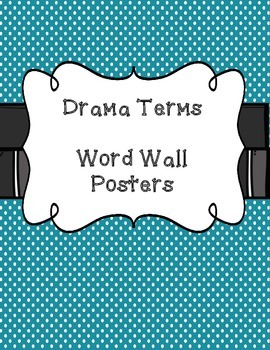 Preview of Drama Terms Word Wall Posters