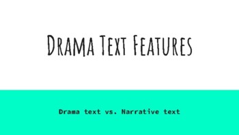 Preview of Drama Text Features