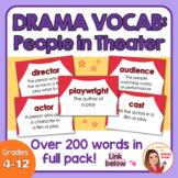 Drama/Theater Vocabulary (People in Theater) Posters