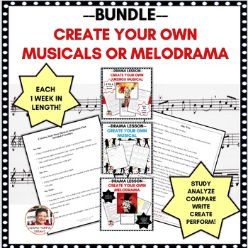 Preview of Drama Unit Create Your Own Musical and Juke Box Musical Composing Playwriting