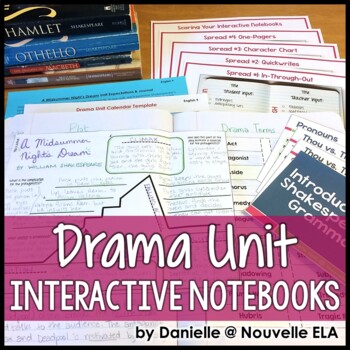 Preview of Drama Unit for Interactive Notebooks - Elements of Drama and Performance
