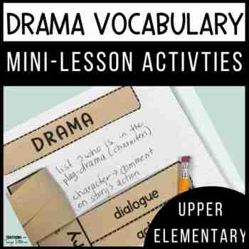 Preview of Drama Vocabulary Mini-Lesson