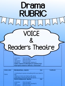 Preview of Drama - Voice and Reader's Theatre RUBRIC