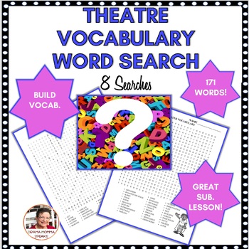 Preview of Drama Word Searches|   Theater Vocabulary