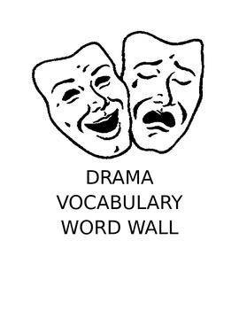 Preview of Drama Word Wall