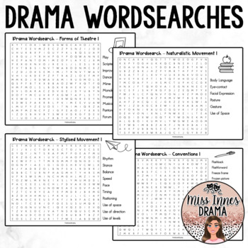 Preview of Drama Wordsearches - BUMPER PACK
