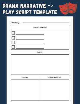 Preview of Drama Writing Unit: Script Template