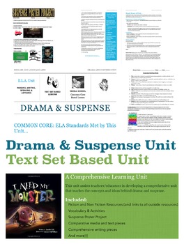 Preview of Drama and Suspense Unit: Middle School Common Core - English and Language Arts