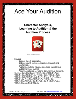 Preview of Drama and Theater Education - Ace Your Auditions! - PDF