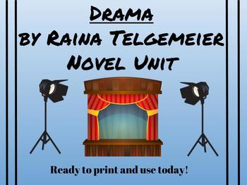 Preview of Drama by Raina Telgemeier Common Core Unit