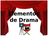 Drama elements powerpoint (Spanish)/ Elementos de drama