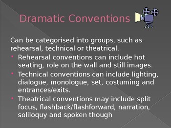 Preview of Dramatic Conventions three weeks Year 5 Literacy Planning TV Script