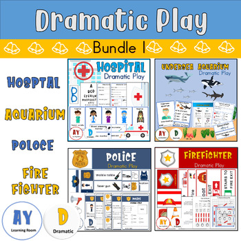 Preview of Dramatic Play Bundle 1 for Preschool, Kindergarten, Homeschool