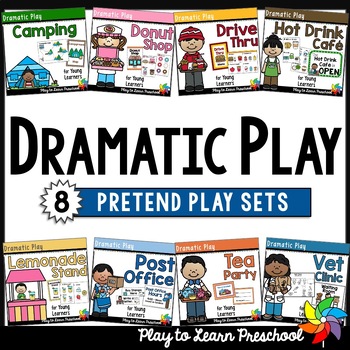 Preview of Dramatic Play Pretend Play Printables for Preschool PreK Bundle #3