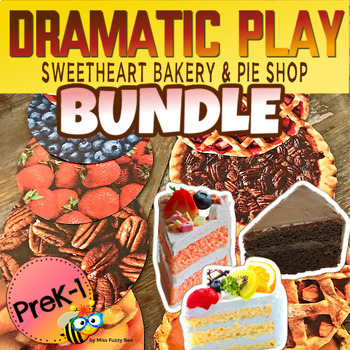 Preview of Dramatic Play Bundle - Sweetheart Bakery and Pie Shop
