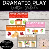Dramatic Play Center Labels- EDITABLE TEXT AVAILABLE