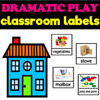 Preview of Dramatic Play Center Labels for 3K, Preschool, Pre-K, & Kindergarten Classrooms