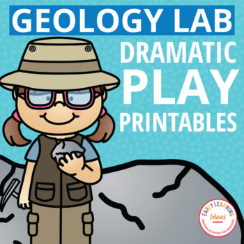 Preview of Dramatic Play Printables Geology Rocks Preschool Science Lab Pretend Play Labels