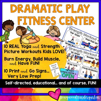 Preview of Dramatic Play Fitness Center ... Yoga . Exercise . Burn Energy & Build Muscles