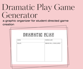Preview of Dramatic Play Game Ideas