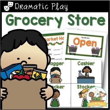 preschool for 5 senses printables Store   Dramatic Play by Grocery Teachers PreKPages Pay