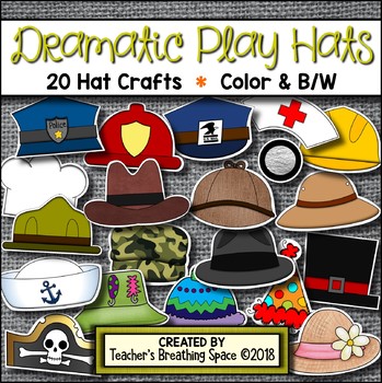 Preview of Dramatic Play Hats  |  20 Community Helper & Dramatic Play Hat Crafts