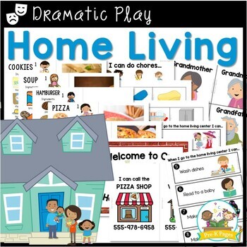 Preview of Dramatic Play Home Living Center for Preschool and Pre-K