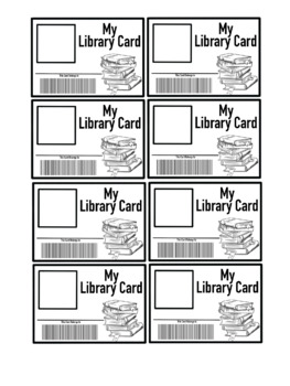 Preview of Dramatic Play Library Card
