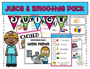 Preview of Dramatic Play Smoothie and Juice Pack
