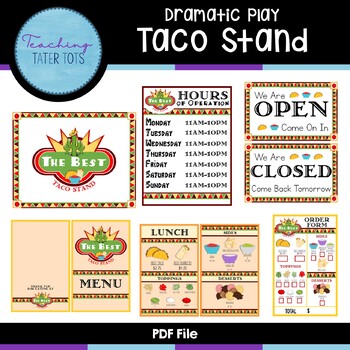 Preview of Dramatic Play- Taco Stand