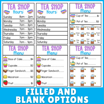 Dramatic Play Tea Shop Tea Party by Preschool Packets | TpT