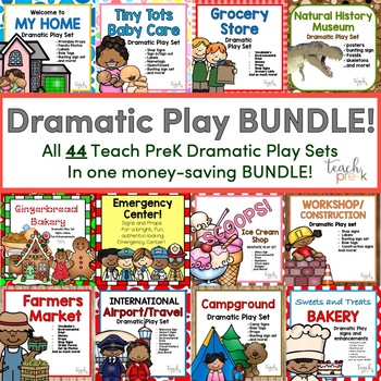 Preview of Dramatic Play Ultra Bundle!  44 Dramatic Play Sets For Your Classroom