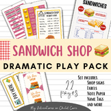 Dramatic / Role Play Sandwich Shop Restaurant