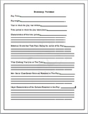 Dramaturgy and Play Research Worksheet