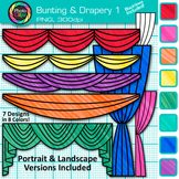 Drapery & Bunting Clipart: Graduation Open Curtain Theater