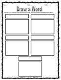 Draw A Word Vocabulary Worksheet- Word Work
